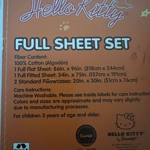 Hello Kitty Halloween Full Size Sheet Set - Picture 3 of 3